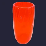 Vase "Onda" en verre de Murano couleur rouge