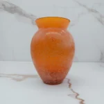 Vase rond Antique ambre en verre de Murano - V. Nason & C.