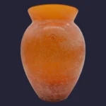 Vase rond "Antique" en verre de Murano couleur ambre