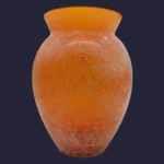 Vase rond "Antique" en verre de Murano couleur ambre