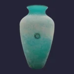 Vase "Antique" en verre de Murano couleur vert pétrole