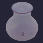 Vase arrondi "Antique" en verre de Murano couleur mauve