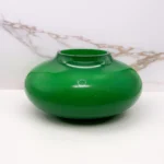 Vase rond Opaline vert en verre de Murano - V. Nason & C.