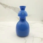 Vase haut Sinuosa bleu en verre de Murano - V. Nason & C.