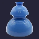 Vase bas Sinuosa bleu en verre de Murano - V. Nason & C.