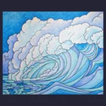 Enroulement de la vague - Peinture de Muriel Besnard - VetrinArte