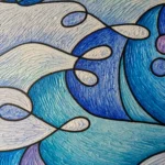 Graphi-vague - Peinture de Muriel Besnard - VetrinArte