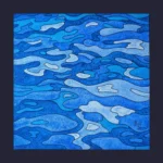 Reflets en mer - Peinture de Muriel Besnard - VetrinArte