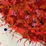 Soleil Rouge - Peinture de Rita Vandenherrewegen - VetrinArte