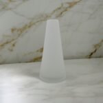 Vase bas "Cono" en verre de Murano blanc fumé - V. Nason & C.