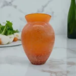 Vase rond Antique ambre en verre de Murano - V. Nason & C.